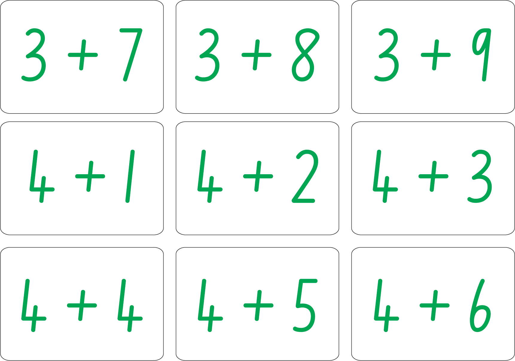 Maths Bingo Game - NSW & ACT Handwriting