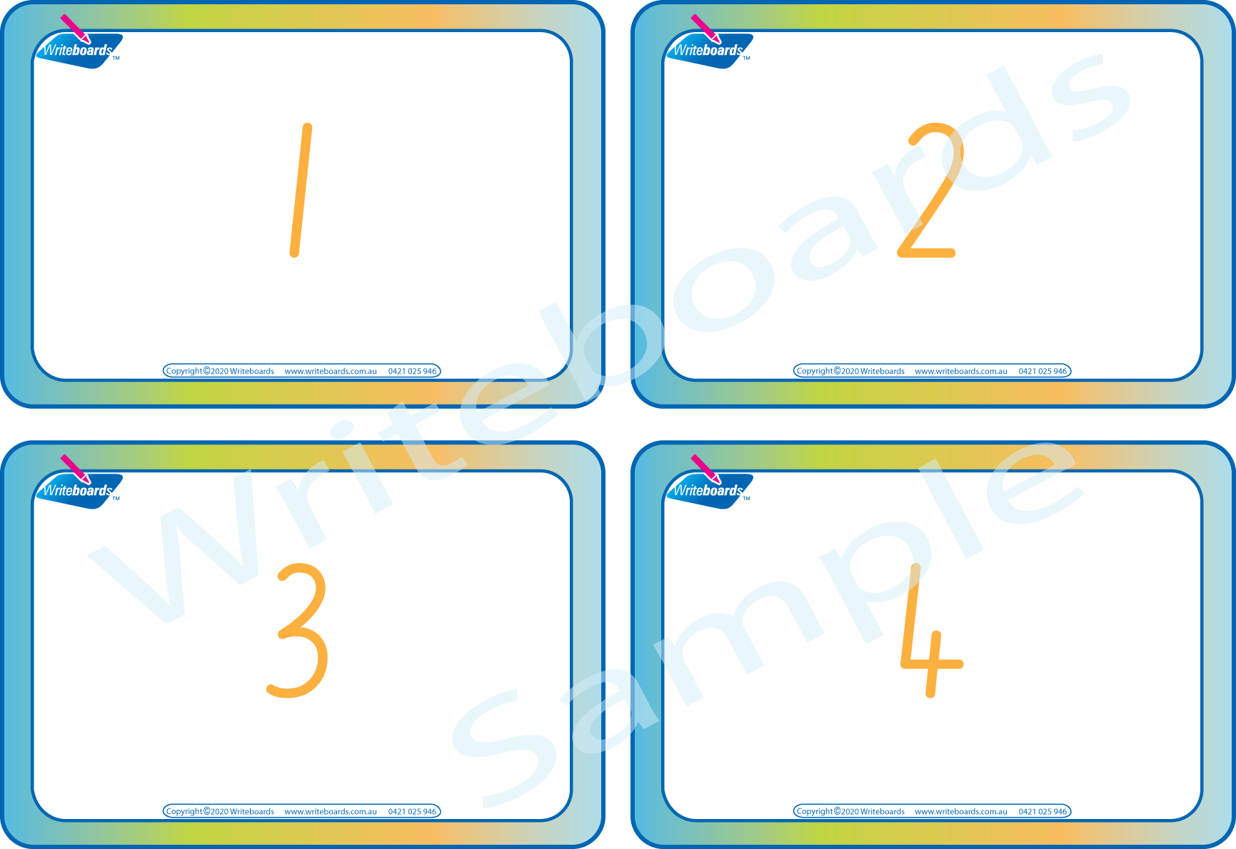 Free Flashcards come with our Number Busy Book