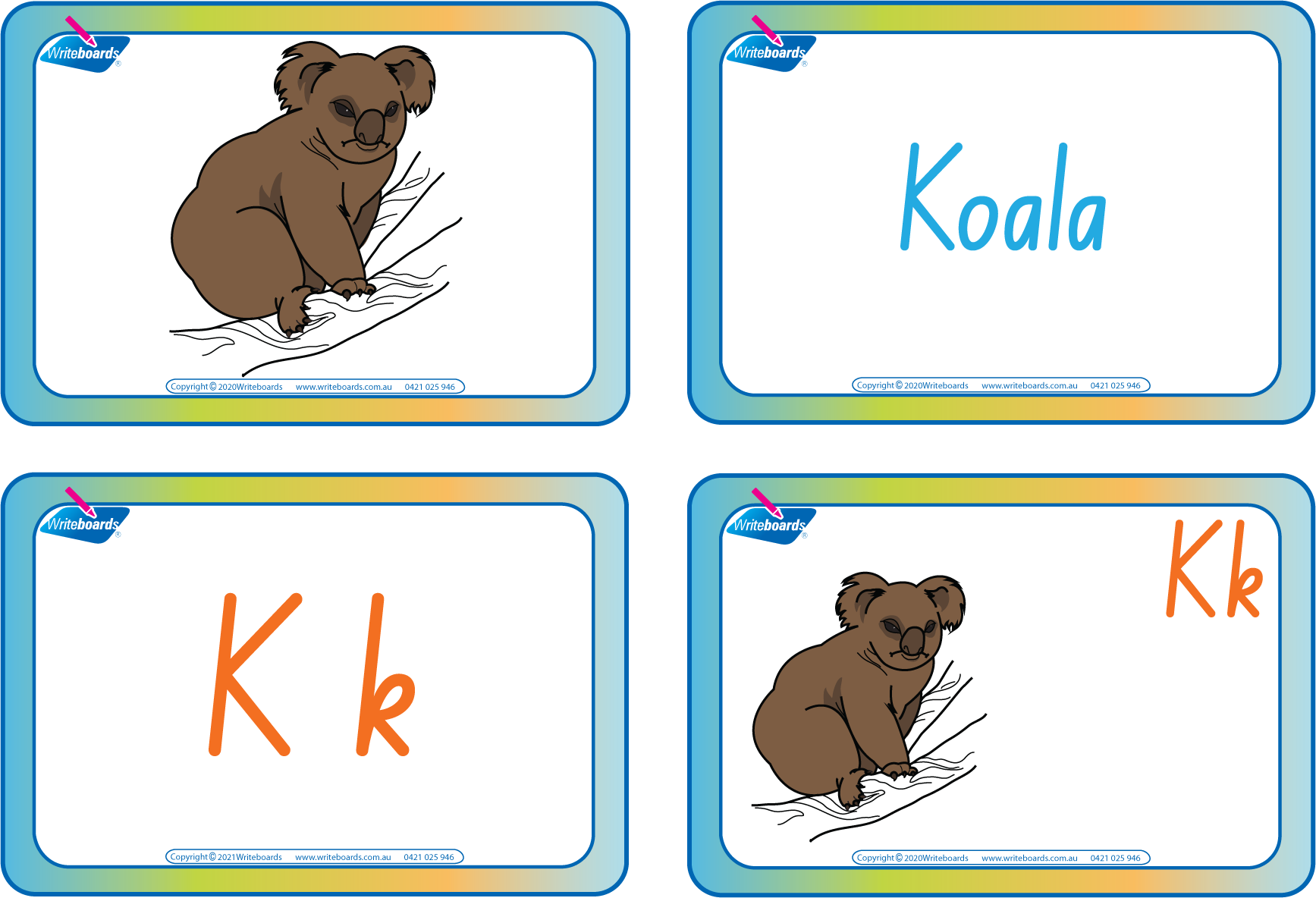 NSW Foundation Font Aussie Animal Alphabet Flashcards for Childcare Educators, Childcare Resources For NSW & ACT