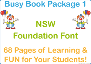NSW Foundation Font Busy Book Package for Teachers, NSW Manuscript Busy Book Package for Teachers