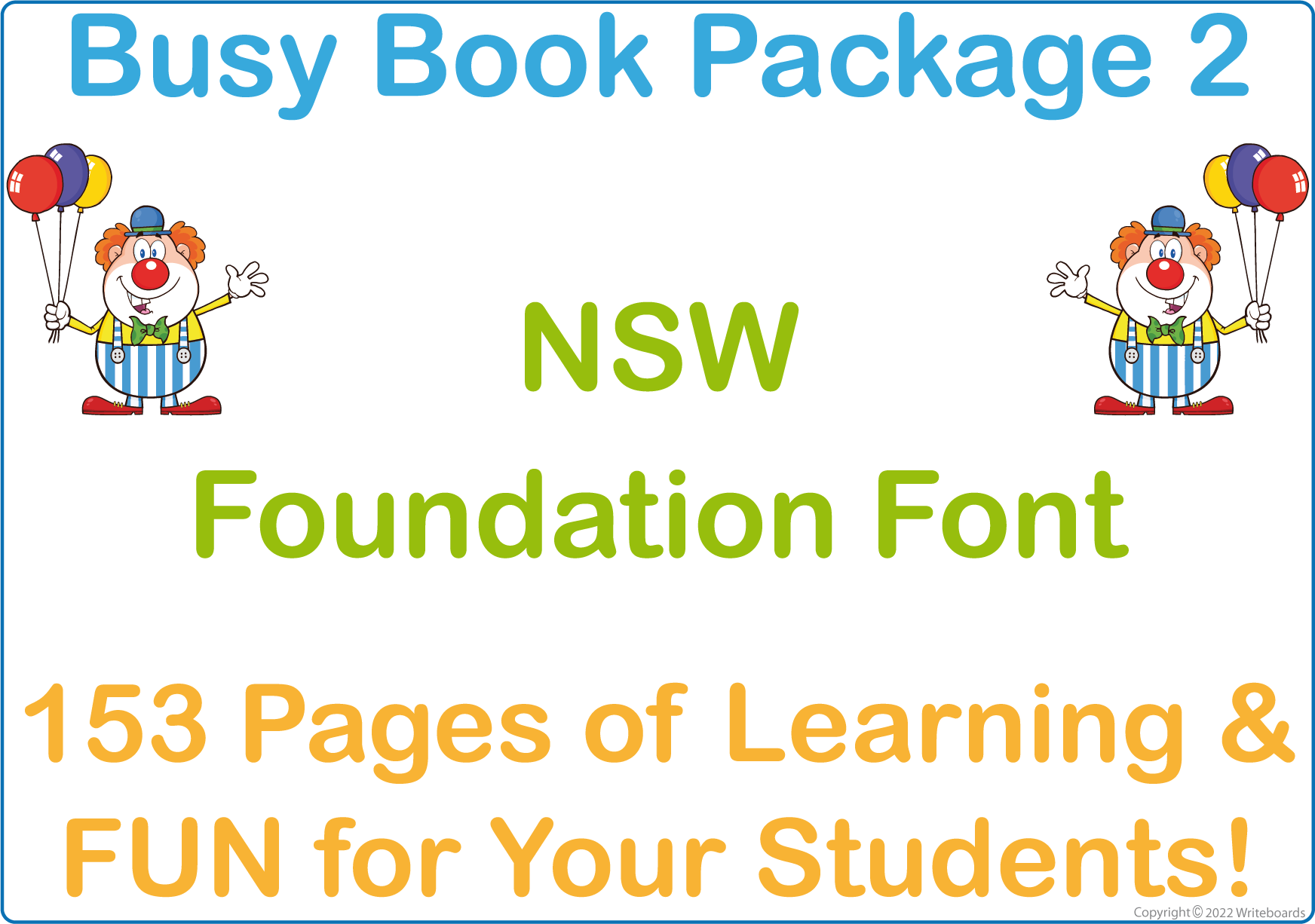 NSW Foundation Font Busy Book Package Two