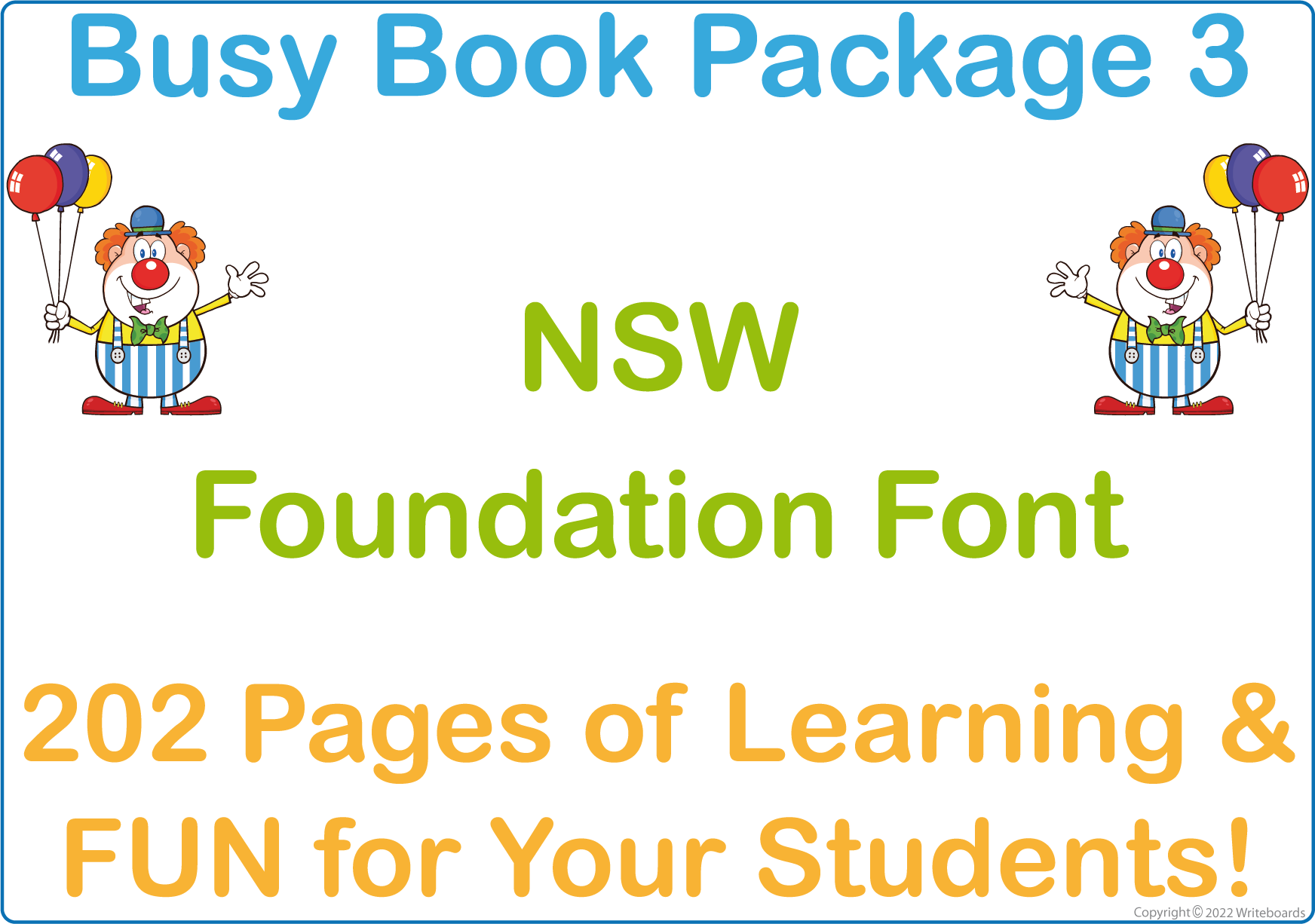 NSW Foundation Font Busy Book Package Three