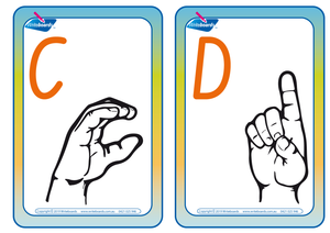 Sign Language Flashcards completed using NSW Foundation Font