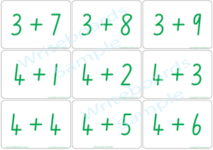 Arithmetic Bingo Game using NSW Foundation Font for Tutors and Therapists