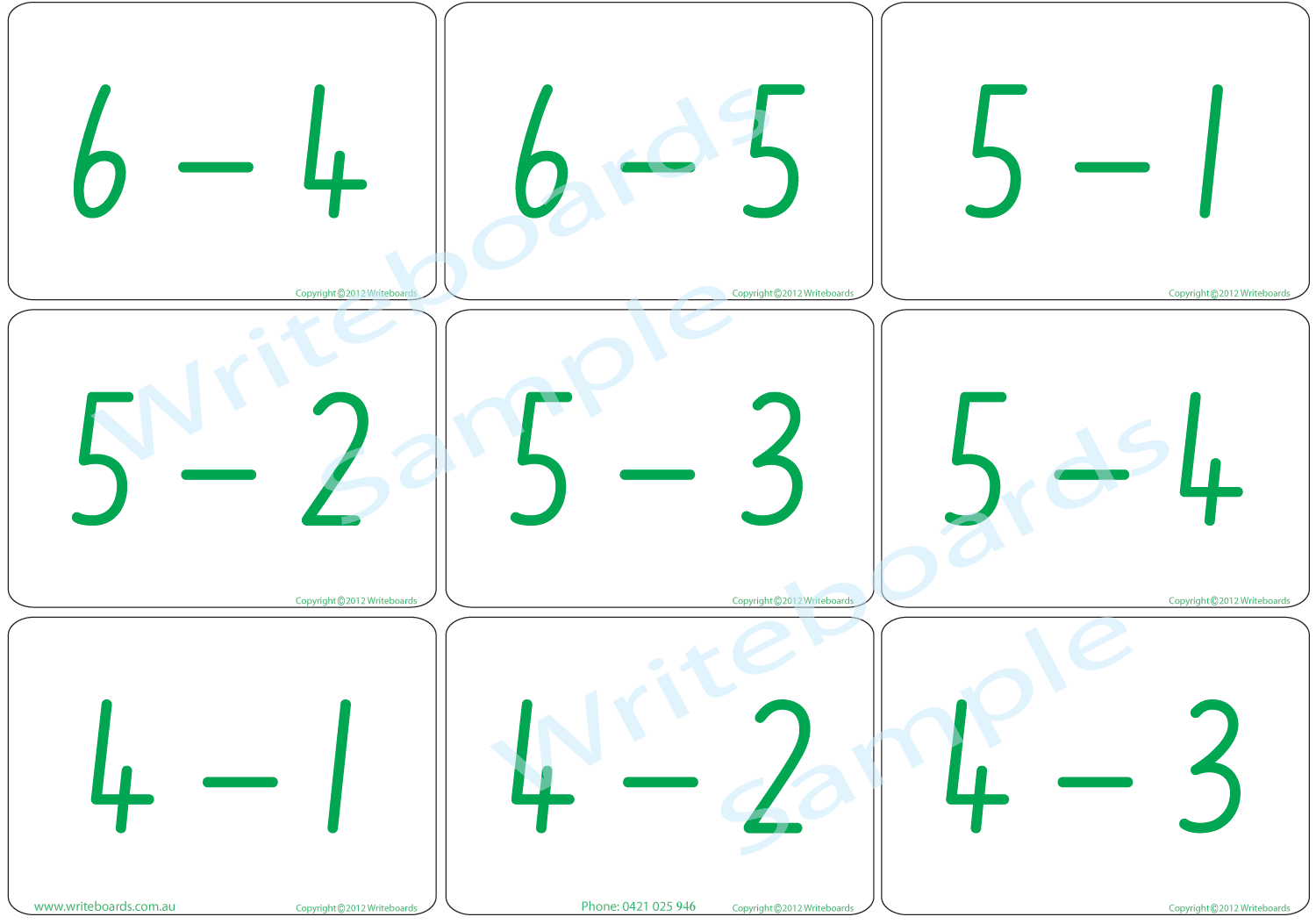 Educational Arithmetic Bingo Game using NSW Foundation Font handwriting, Fun game using NSW and ACT handwriting