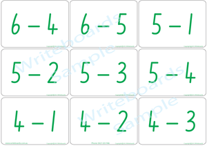 Educational Arithmetic Bingo Game using NSW Foundation Font handwriting, Fun game using NSW and ACT handwriting