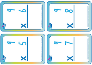 Times Tables Flash Cards completed using NSW Foundation Font, NSW and ACT Times Tables