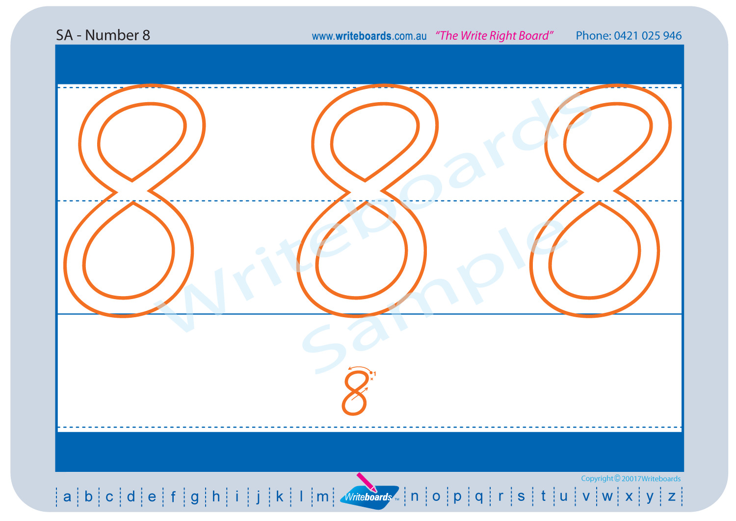 SA Modern Cursive Font Beginner Number Worksheets and Flashcards for Preschool & Kindergarten, SA Preschool Resources