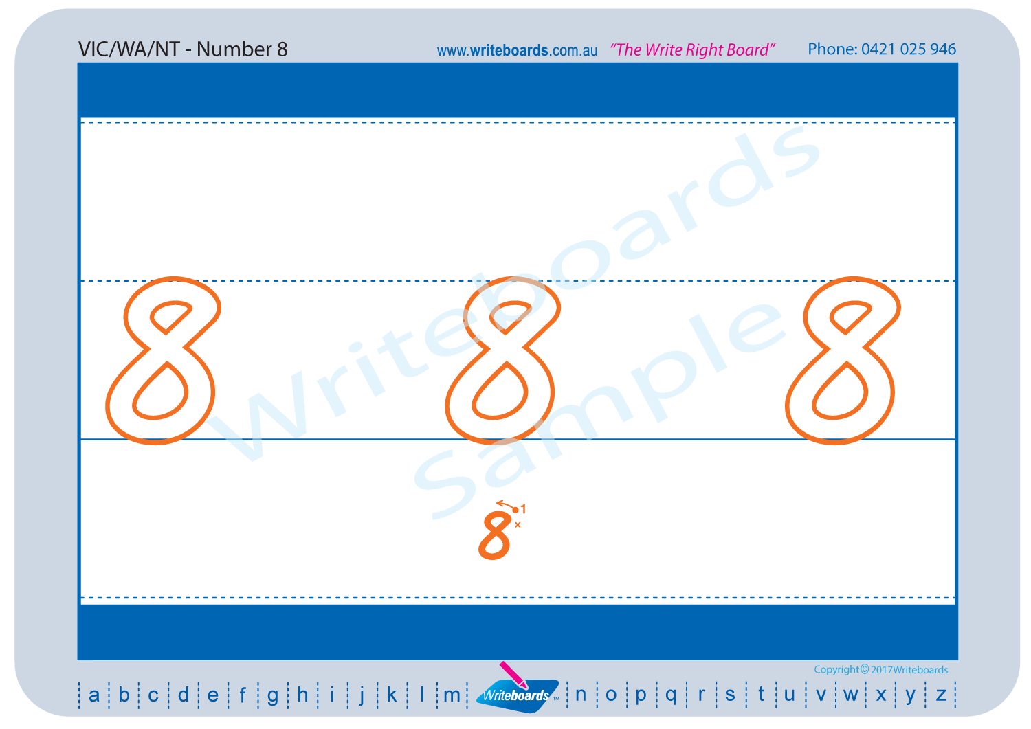 VIC Modern Cursive Font Beginner Number Worksheets for Tutors and Occupational Therapists