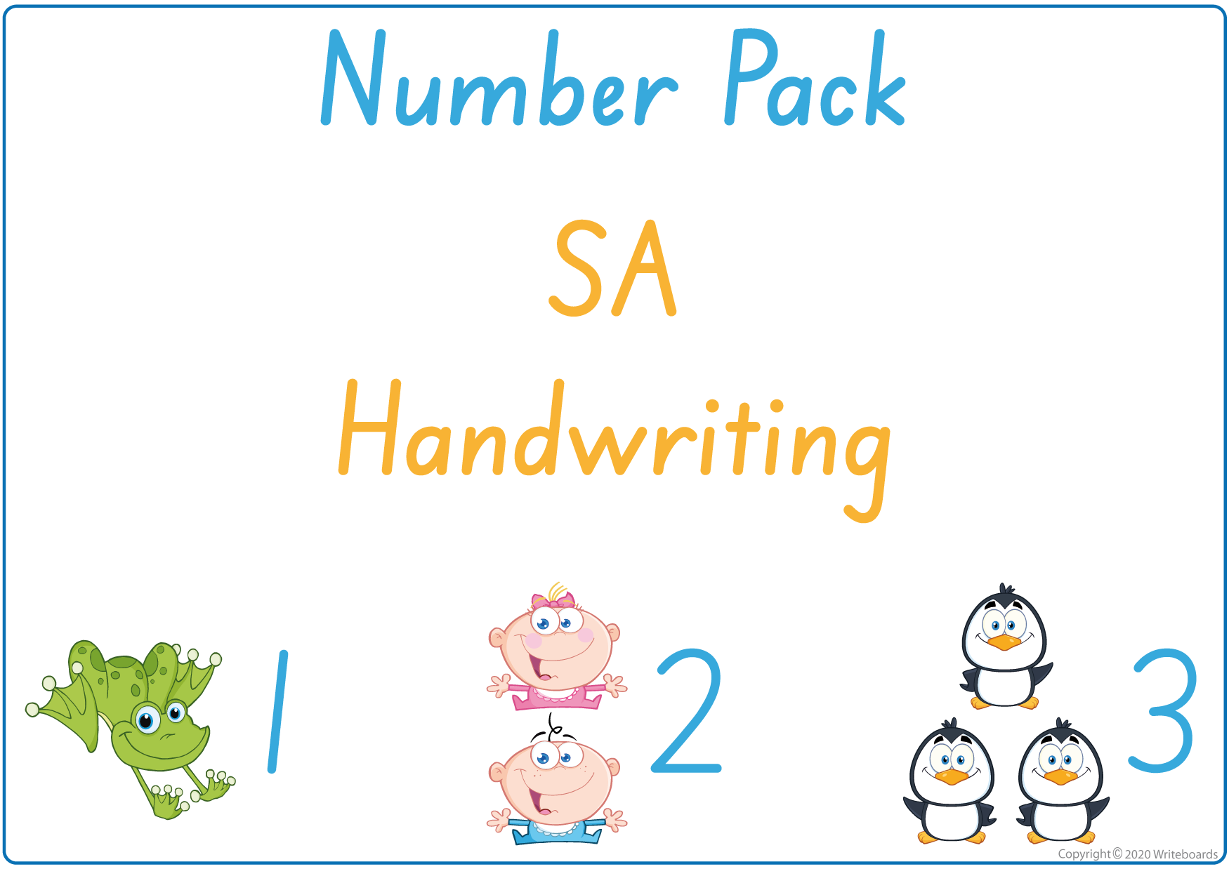 Busy Book Number Pack for SA Handwriting include Busy Pages, Posters & Flashcards