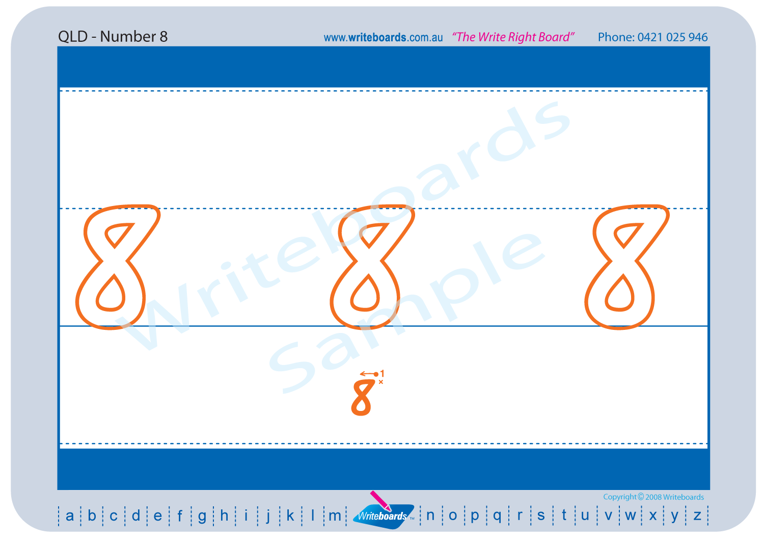 QLD Modern Cursive Font Beginner Number Worksheets for Tutors and Occupational Therapists