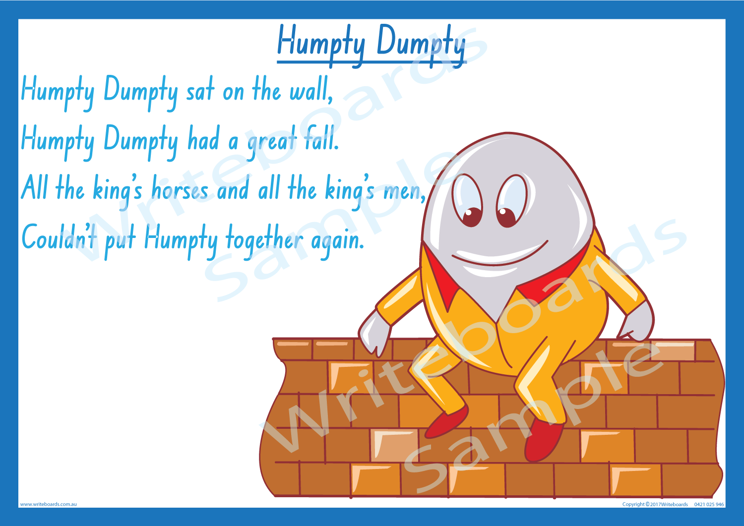 Nursery Rhymes - NSW Foundation Font - Writeboards