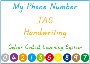 Teach Your Child Their Phone Number Using TAS Handwriting, Colour Coded Learning System