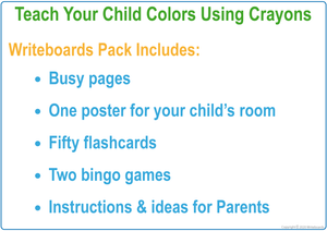 Busy Book Color Pack includes a poster, flashcards, bingo games, and busy pages
