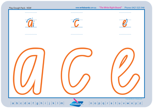 NSW Foundation Font Lowercase Alphabet Worksheets for Childcare and Preschool