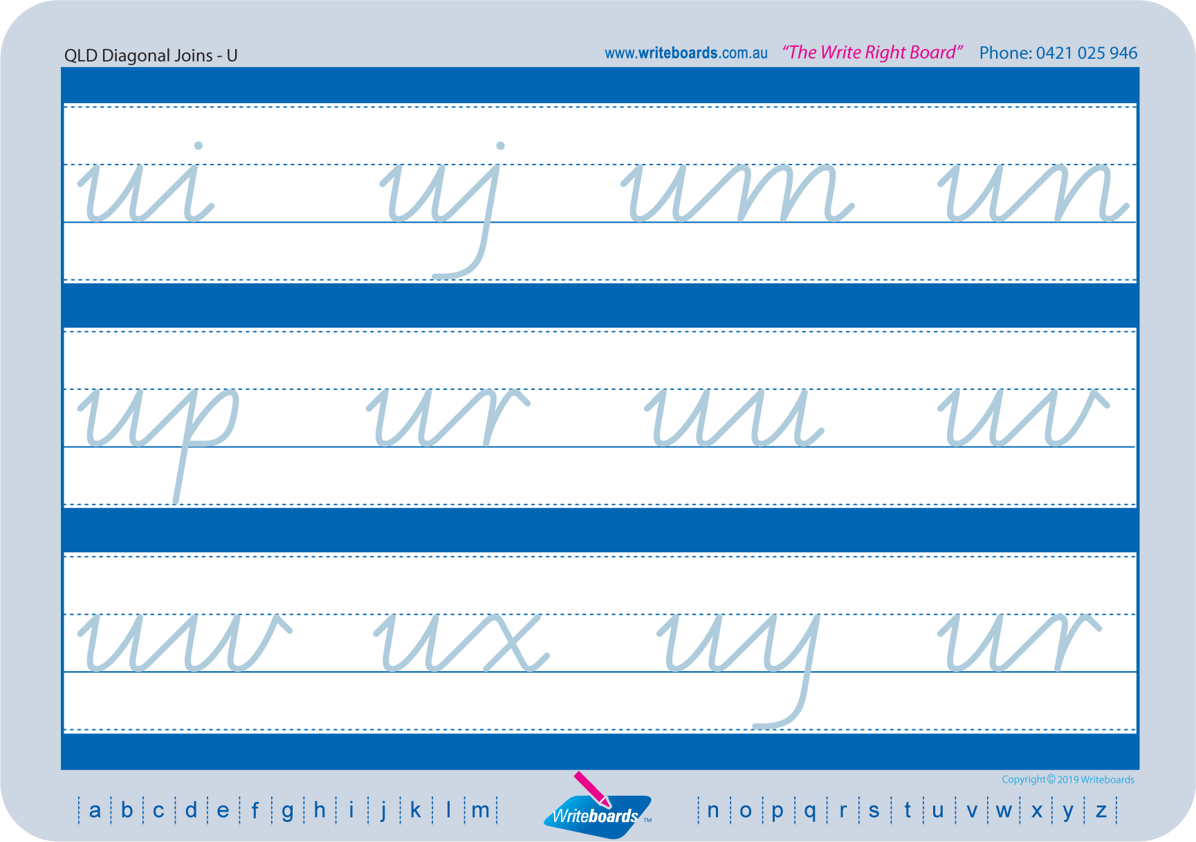 QLD Beginners Font Cursive Writing worksheets, Cursive Handwriting Tracing Worksheets for QLD Beginners Font