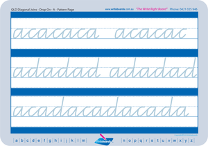 QLD Modern Cursive Font Cursive handwriting worksheets for Occupational Therapists and Tutors