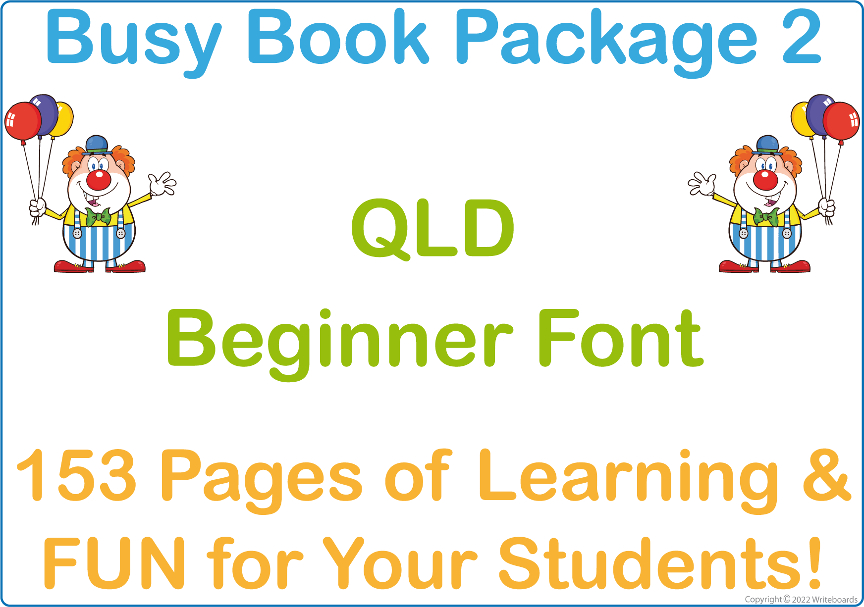 QCursive Font Busy Book Package Two