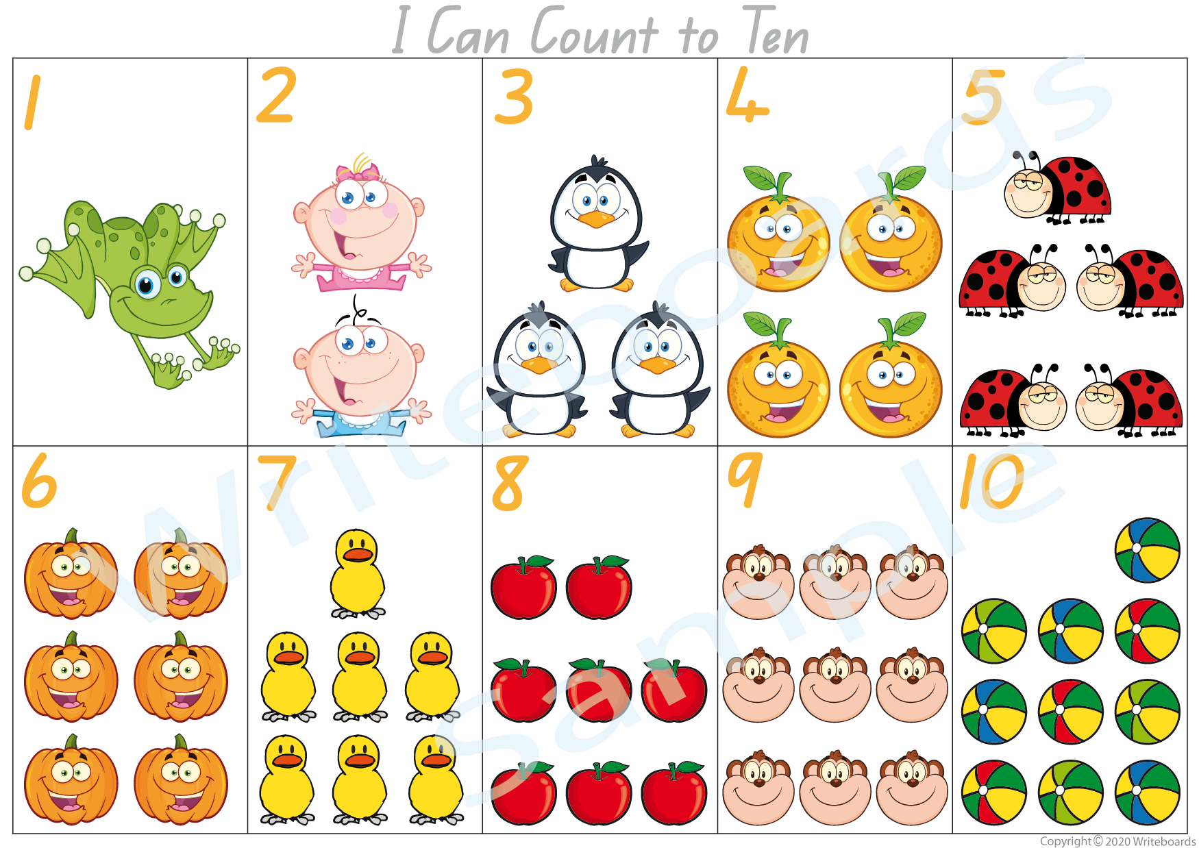 Teach your child numbers with our QCursive handwriting Busy Book with posters and flashcards