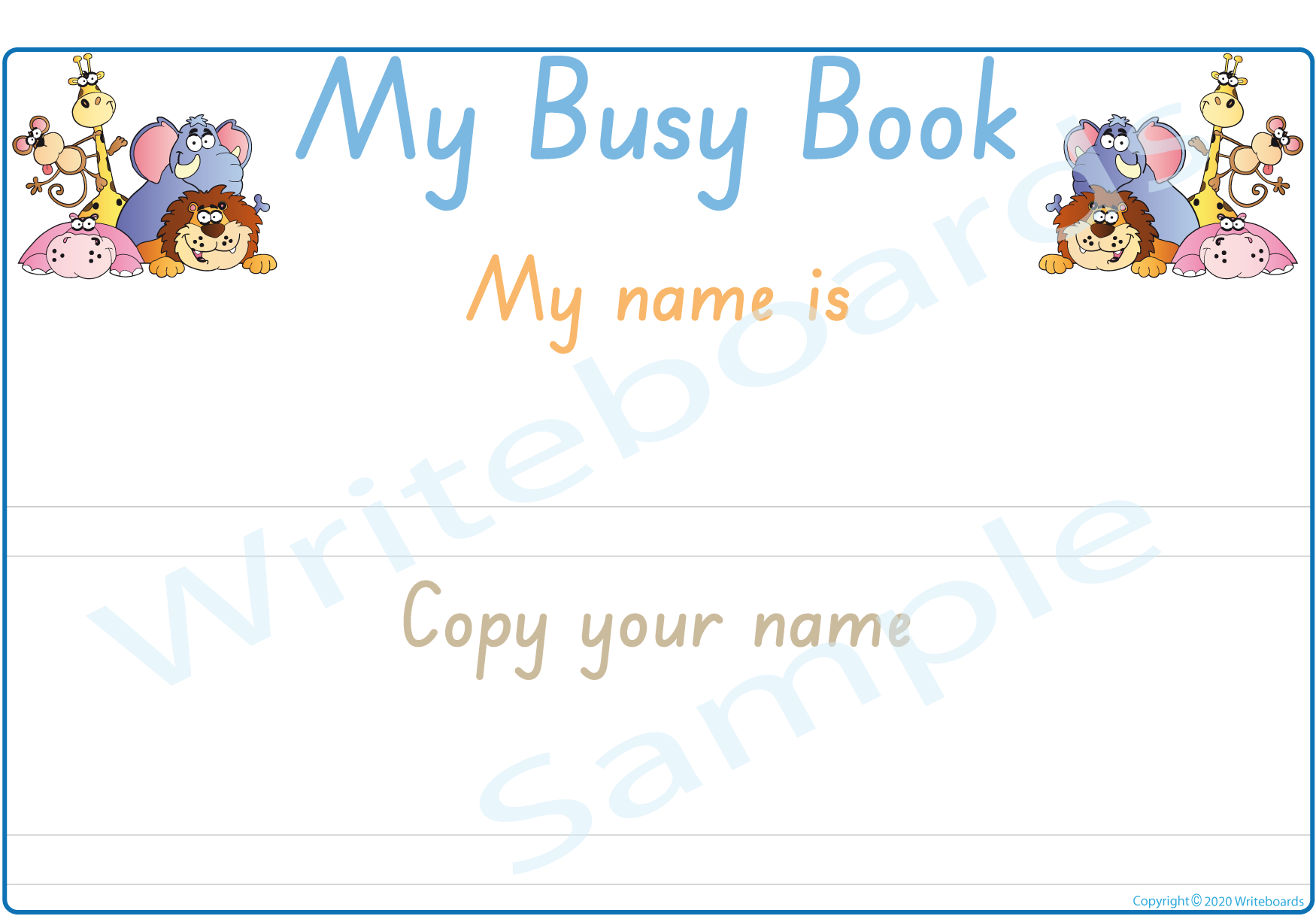 SA Handwriting - Teach Your Child Their Name Busy Book