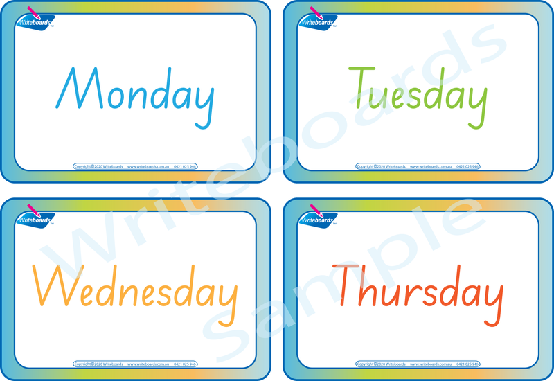 Busy Book Days of the Week - SA Handwriting | Writeboards | Children’s ...