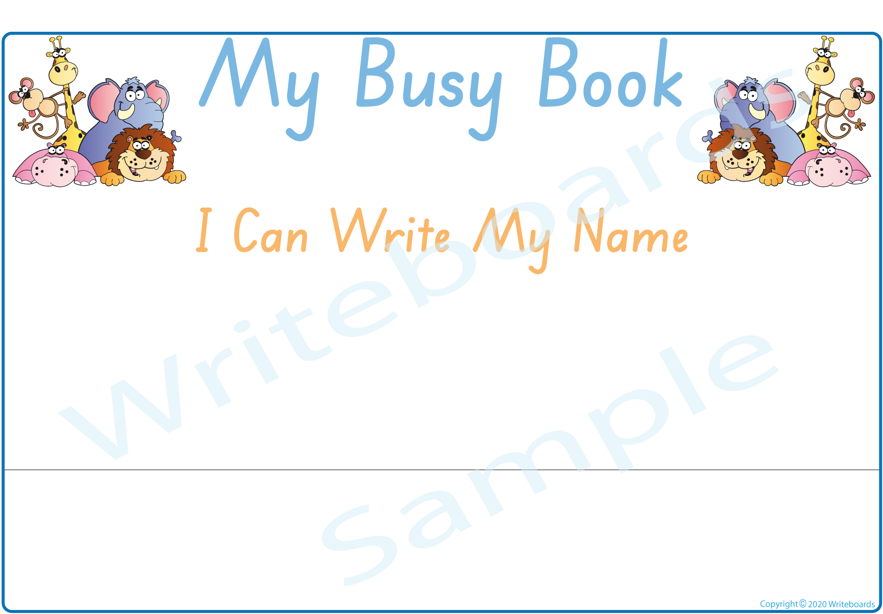 Your Child's Name Busy Book - SA Handwriting - Writeboards