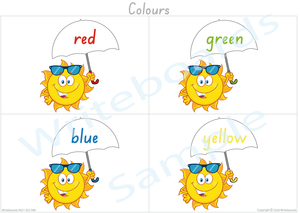 SA Busy Book Colour Pack where your child has to add the Umbrella tops