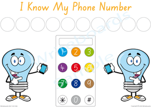 Free Phone Number Poster comes with our I Know My Phone Number Pack, SA Handwriting