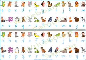 SA Modern Cursive Font Animal Phonic Package for Teachers, SA Modern Cursive Font Zoo Phonic Package
