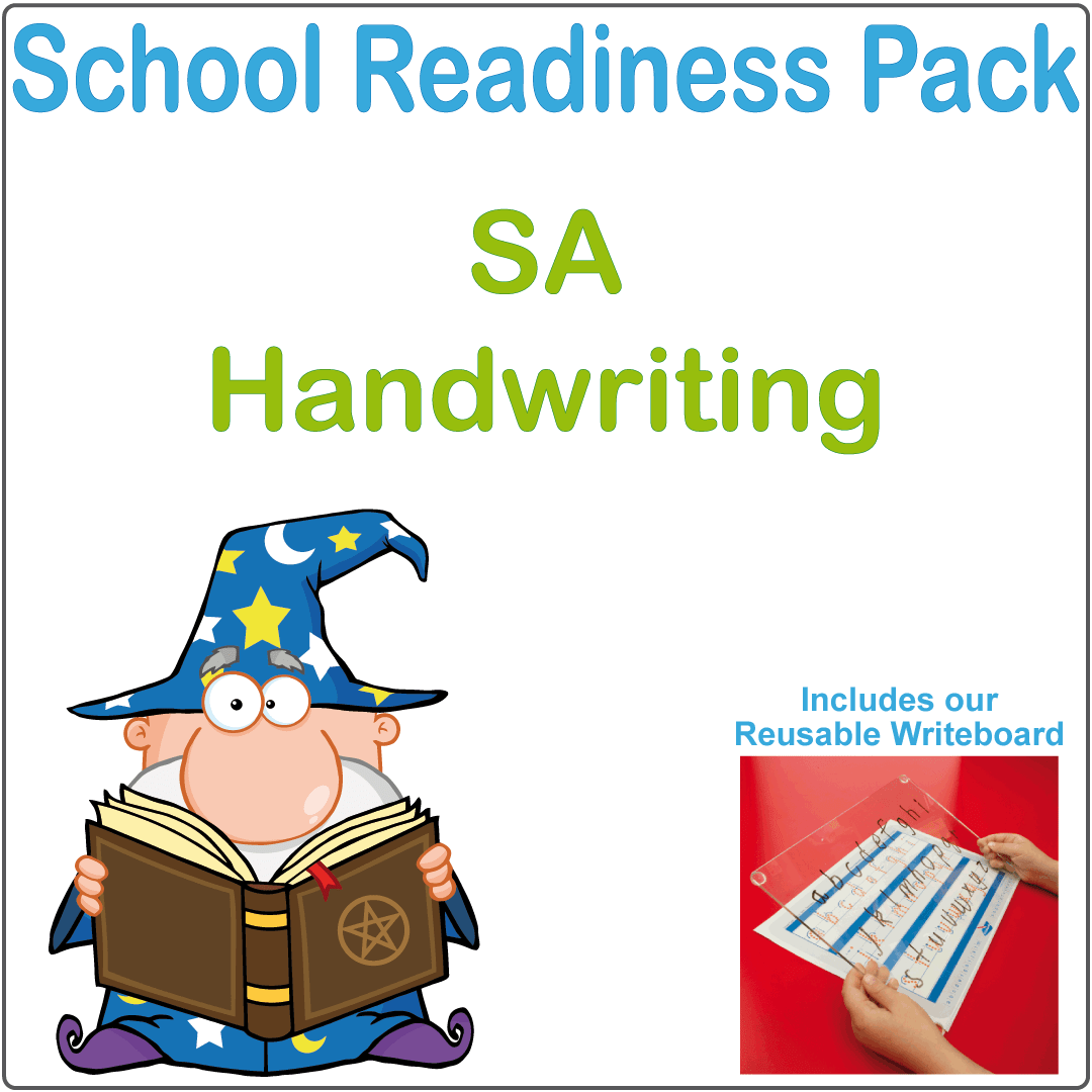School Readiness Pack for SA Handwriting includes a Reusable Writing Board and free worksheets
