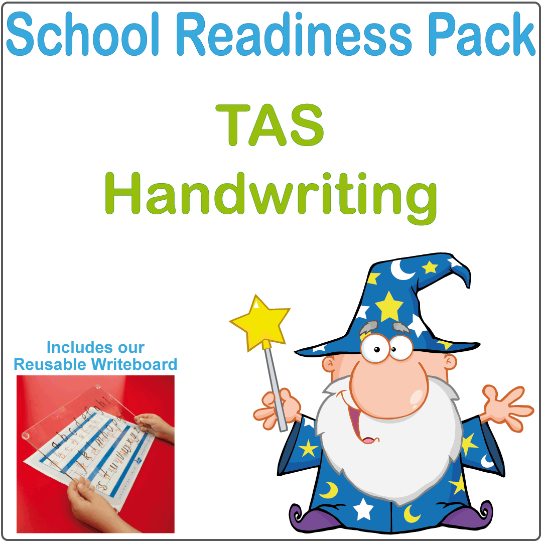 School Readiness Pack for TAS Handwriting includes a Reusable Writing Board and free worksheets