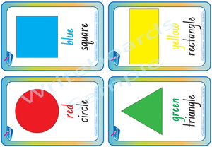 NSW and ACT Childcare and Preschool Resources, NSW Foundation Font Shape and Colour Flashcards