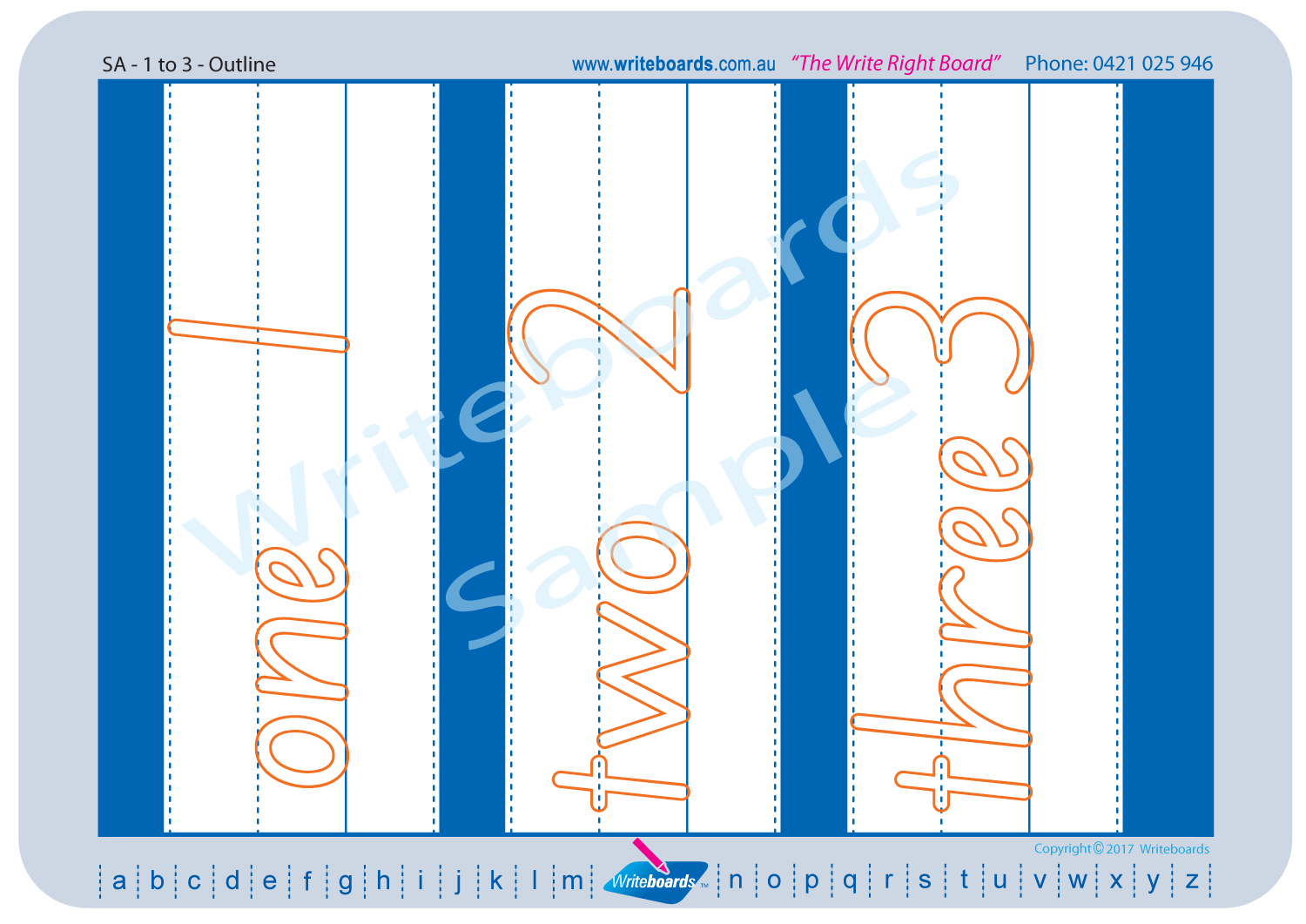 Downloadable and Printable SA Modern Cursive Font Number Worksheets for Tutors and Occupational Therapists