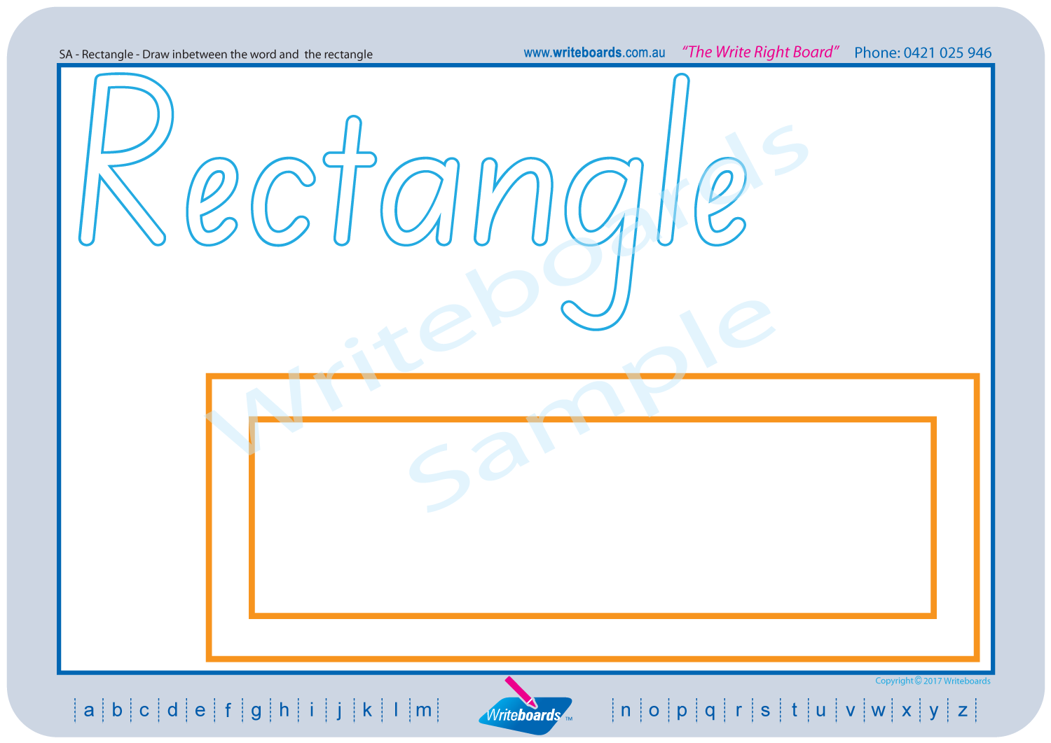 Shape and Colour Pack - SA Modern Cursive Font - Writeboards