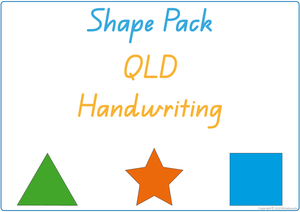 QLD Modern Cursive Font Busy Books Teach your Student Their Shapes, QCursive Font Busy Books