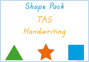 Busy Book Learn Your Shapes Pack for TAS Handwriting, TAS Beginner's Font Busy Pack