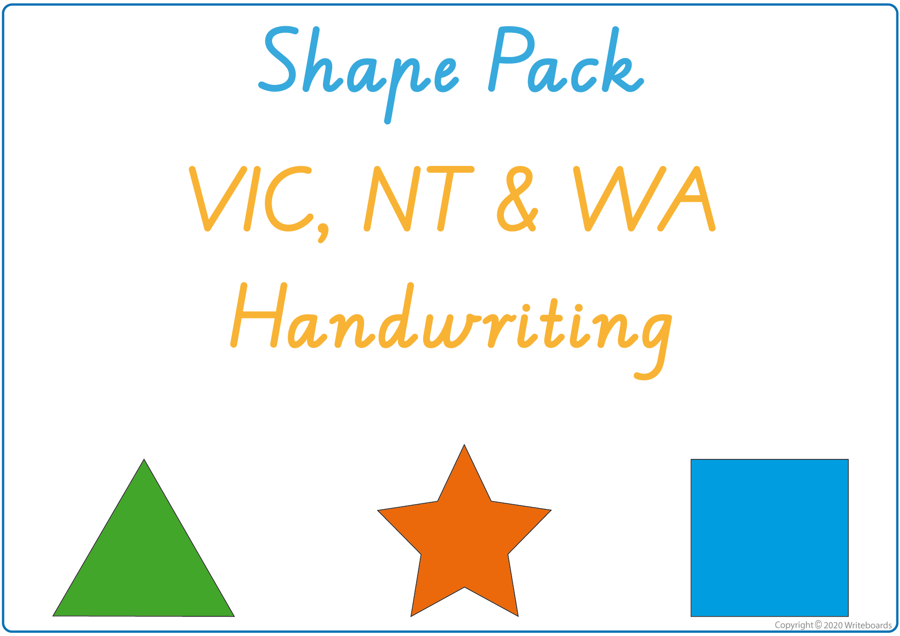 VIC Modern Cursive Font Busy Book Package Three