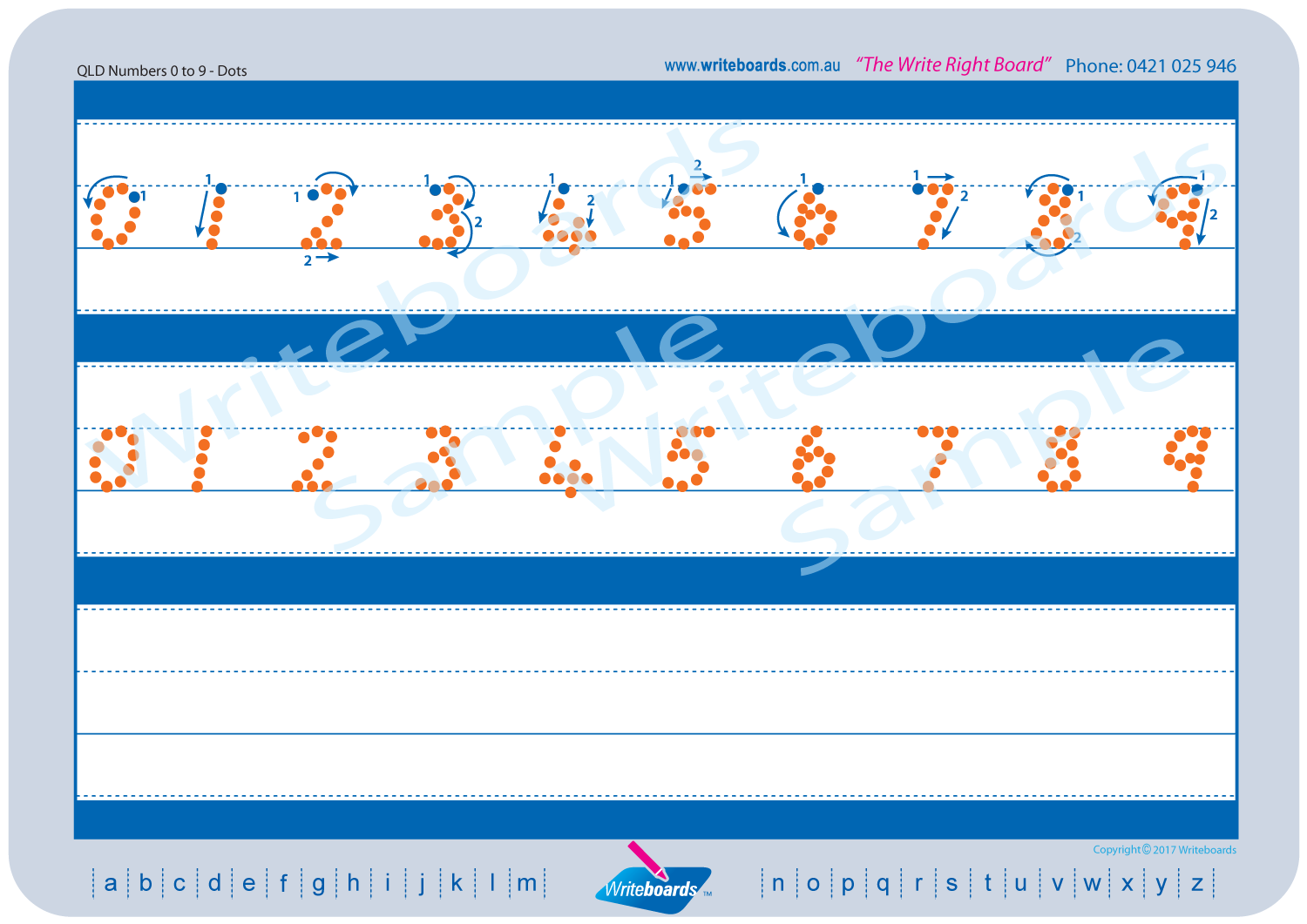 QLD Modern Cursive Font Number handwriting worksheets, QLD Number tracing worksheets