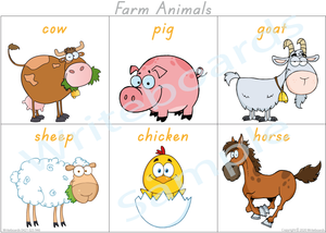 Farm Animal Busy Book Poster for TAS comes Free with our Busy Book Pack