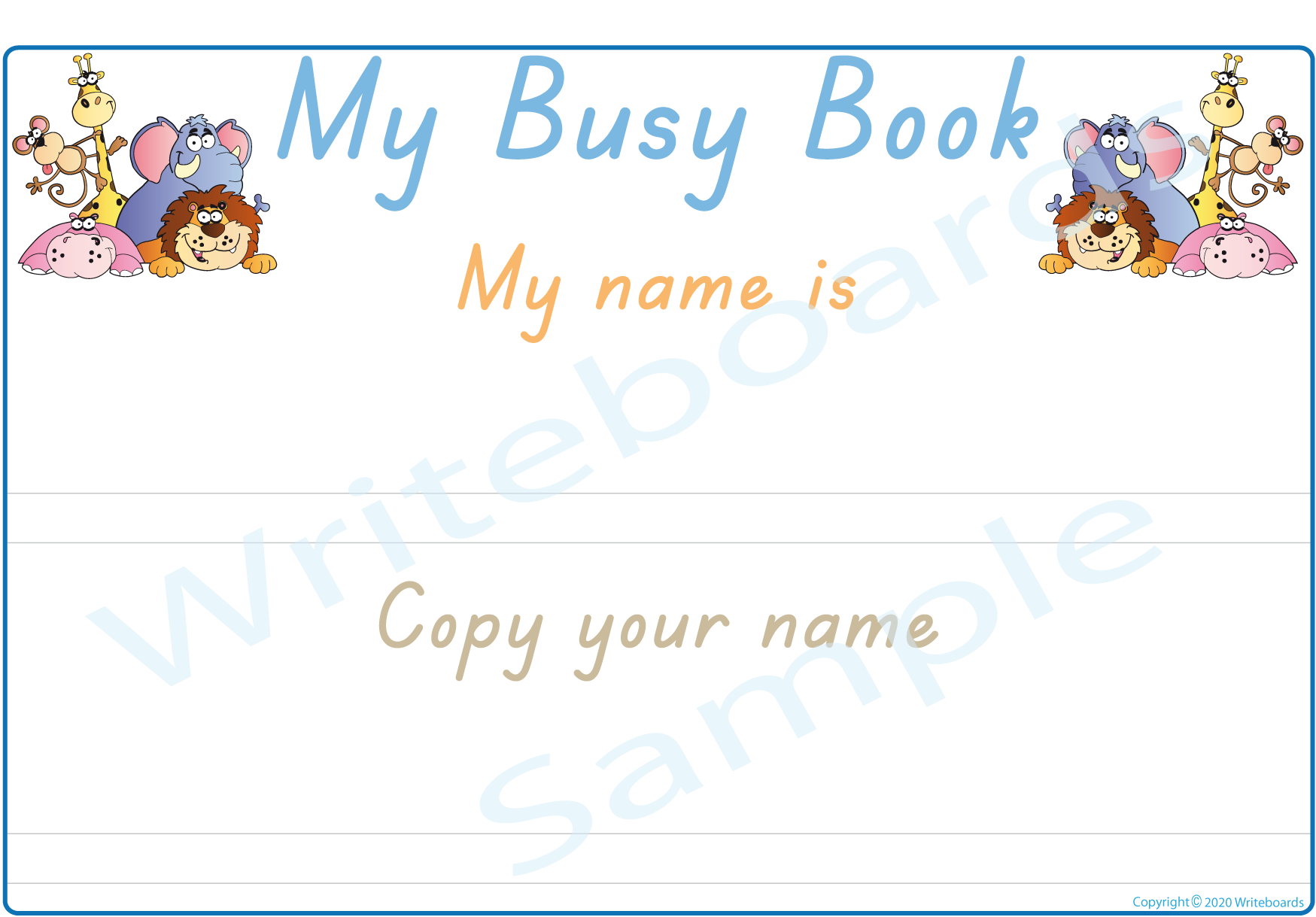 TAS Handwriting - Teach Your Child Their Name Busy Book