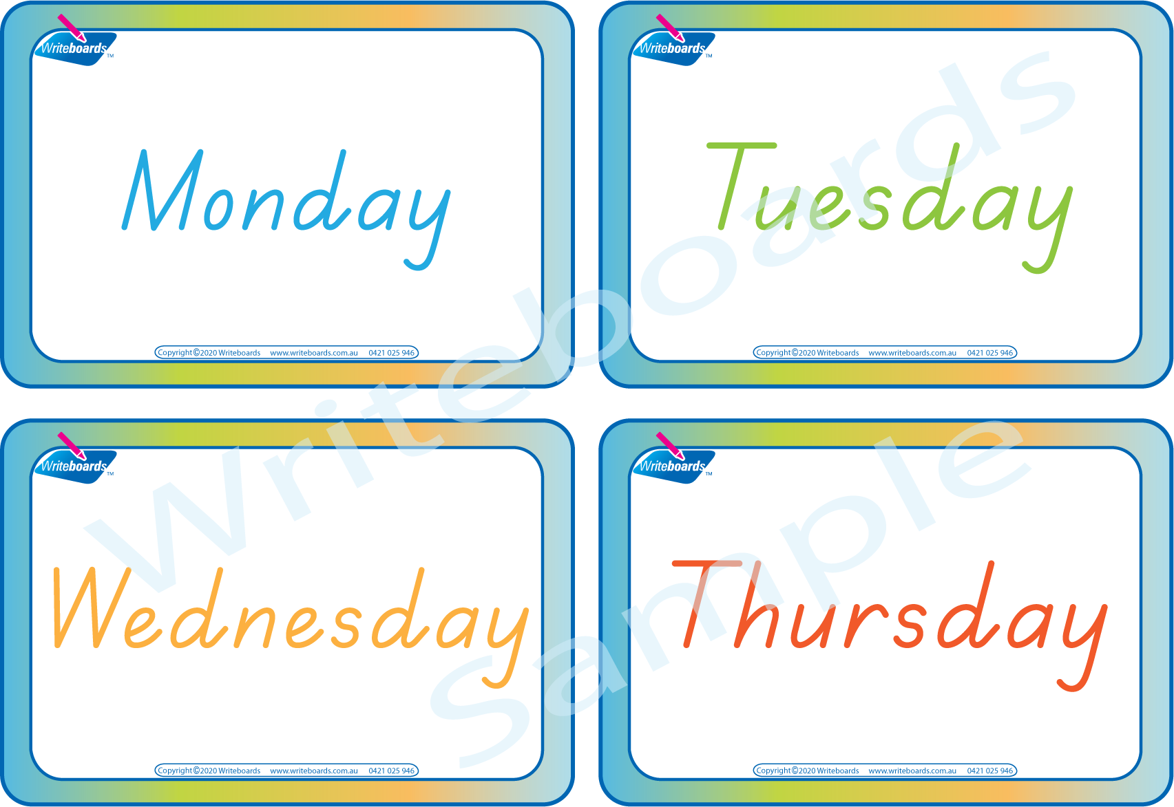 TAS Modern Cursive days of the week busy book featuring 16 pages including flashcards and games