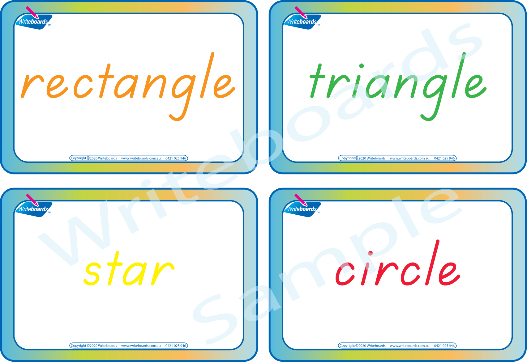 Teach your child shapes with our TAS Modern Cursive Font Busy Book with posters and flashcards