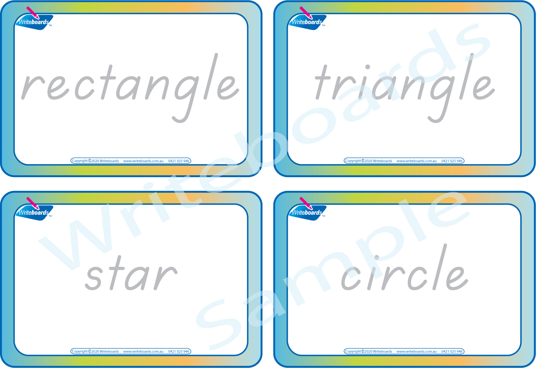 Teach your child shapes with our TAS Modern Cursive Font Busy Book with posters and flashcards