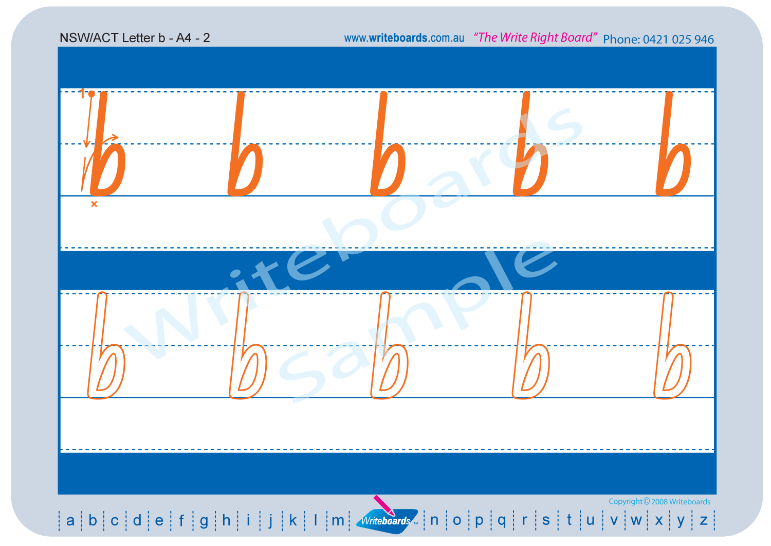 NSW Foundation Font Lowercase Alphabet Tracing Worksheets for Occupational Therapists and Tutors