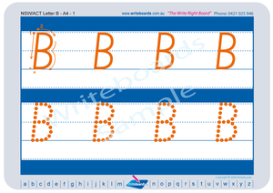 NSW Foundation Font Childcare uppercase alphabet tracing worksheets for school readiness, NSW and ACT Childcare Resources