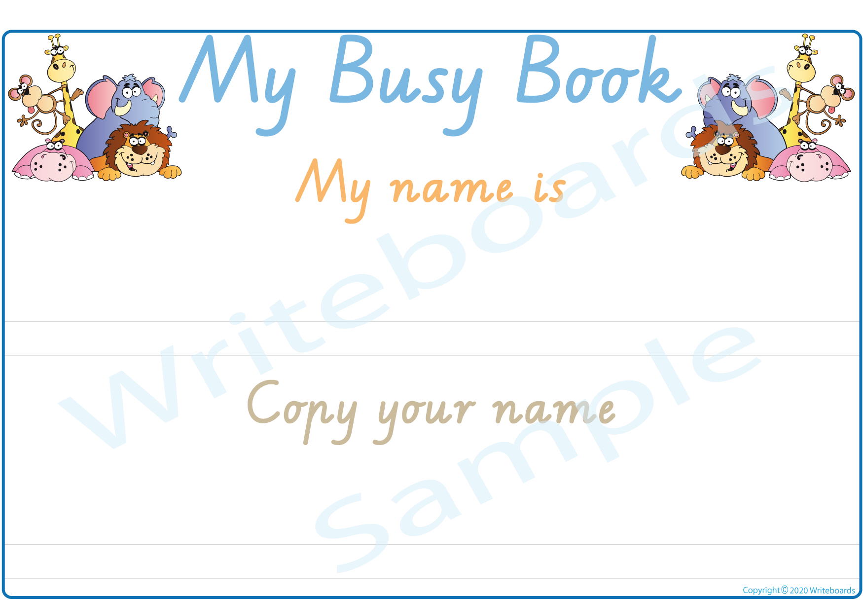 Teach your child their name with our VIC Modern Cursive Font Interactive Busy Book