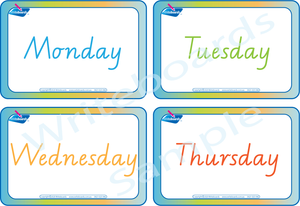 Free Days of the Week Flashcards for VIC /WA & NT come with our Busy Book