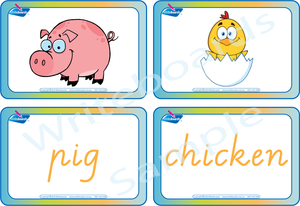 Free Flashcards come with our VIC / NT & WA Farm Animal Busy Book 