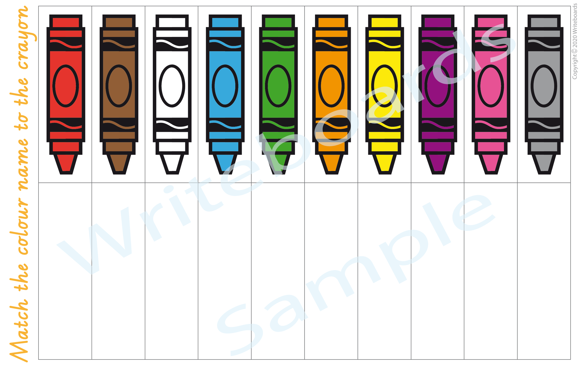 Teach your child colours with our VIC Modern Cursive Font Busy Book with posters and flashcards
