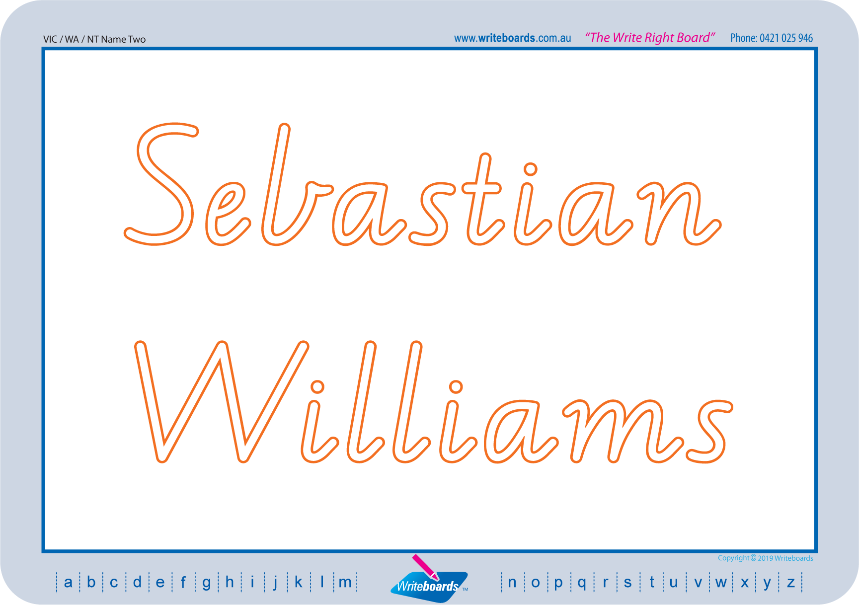 Teach Your Child to Write Their Name using WA Handwriting, Your Child’s Name in WA Handwriting